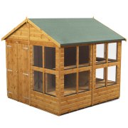 Power 8x8 Apex Potting Shed - Double Door